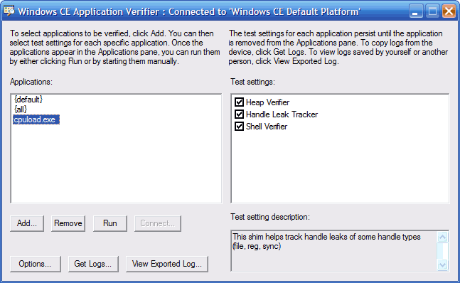 Application Verifier